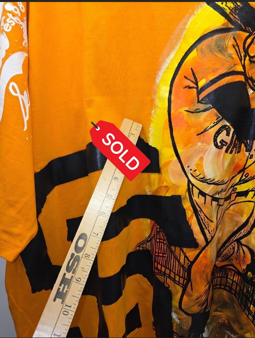 SOLD......San FRANCISCO GIANTS HAND PAINTED TSHIRT Mens 3XL